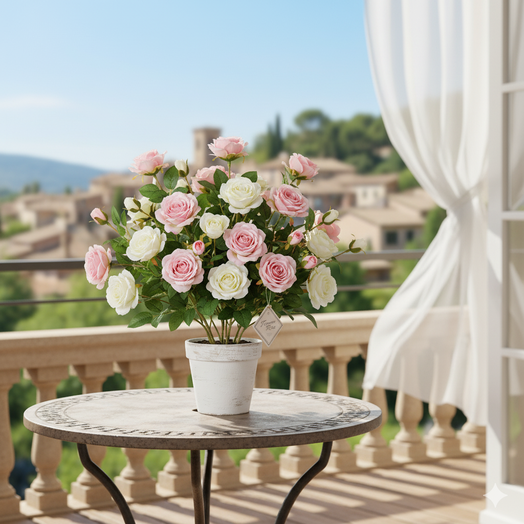 🌹 Everlasting Bloom: Realistic Artificial Potted Rose Plant - Image 2