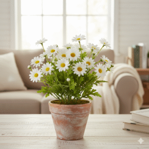 πΌ Sunny Delight: Realistic Artificial Potted Daisy Plant
